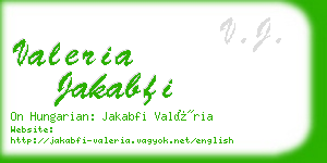 valeria jakabfi business card